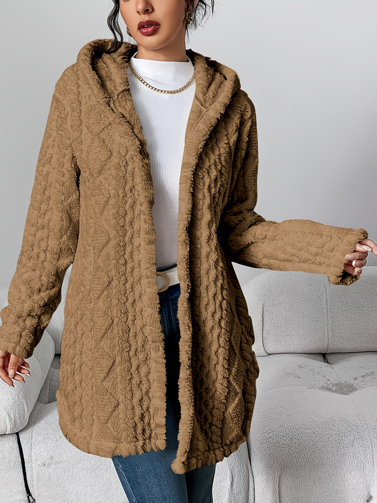 Aubrey | Cozy Hooded Knit Cardigan