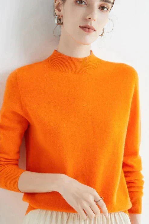 Aurelia | Soft-Touch High-Neck Classic Style Sweater