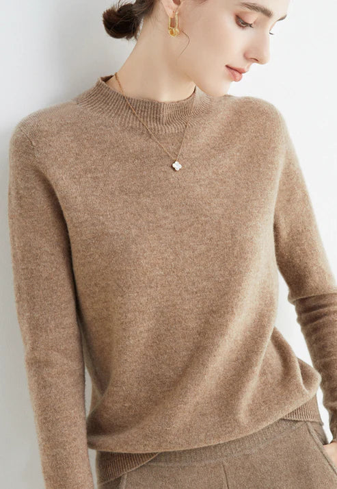 Aurelia | Soft-Touch High-Neck Classic Style Sweater