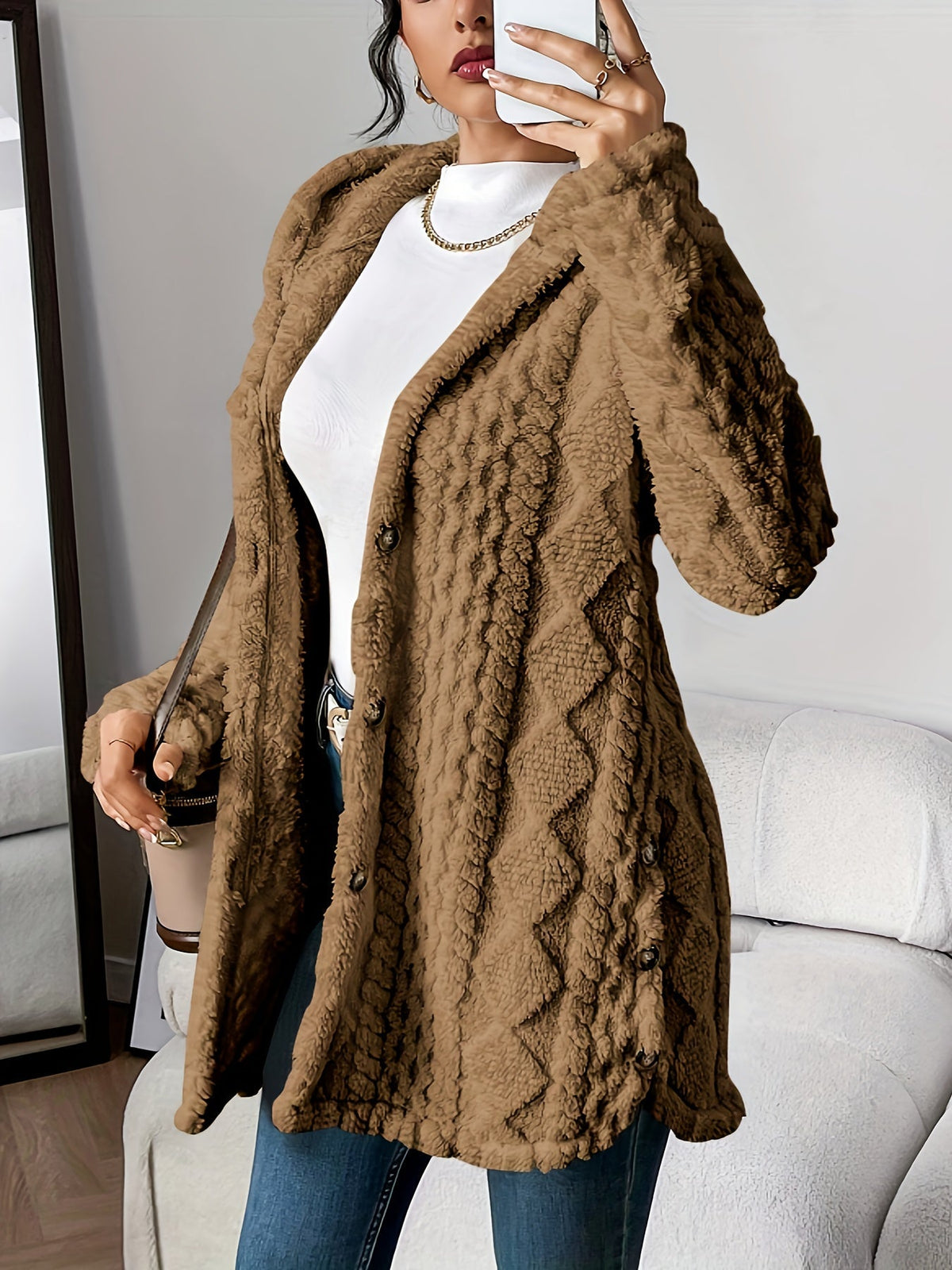 Aubrey | Cozy Hooded Knit Cardigan