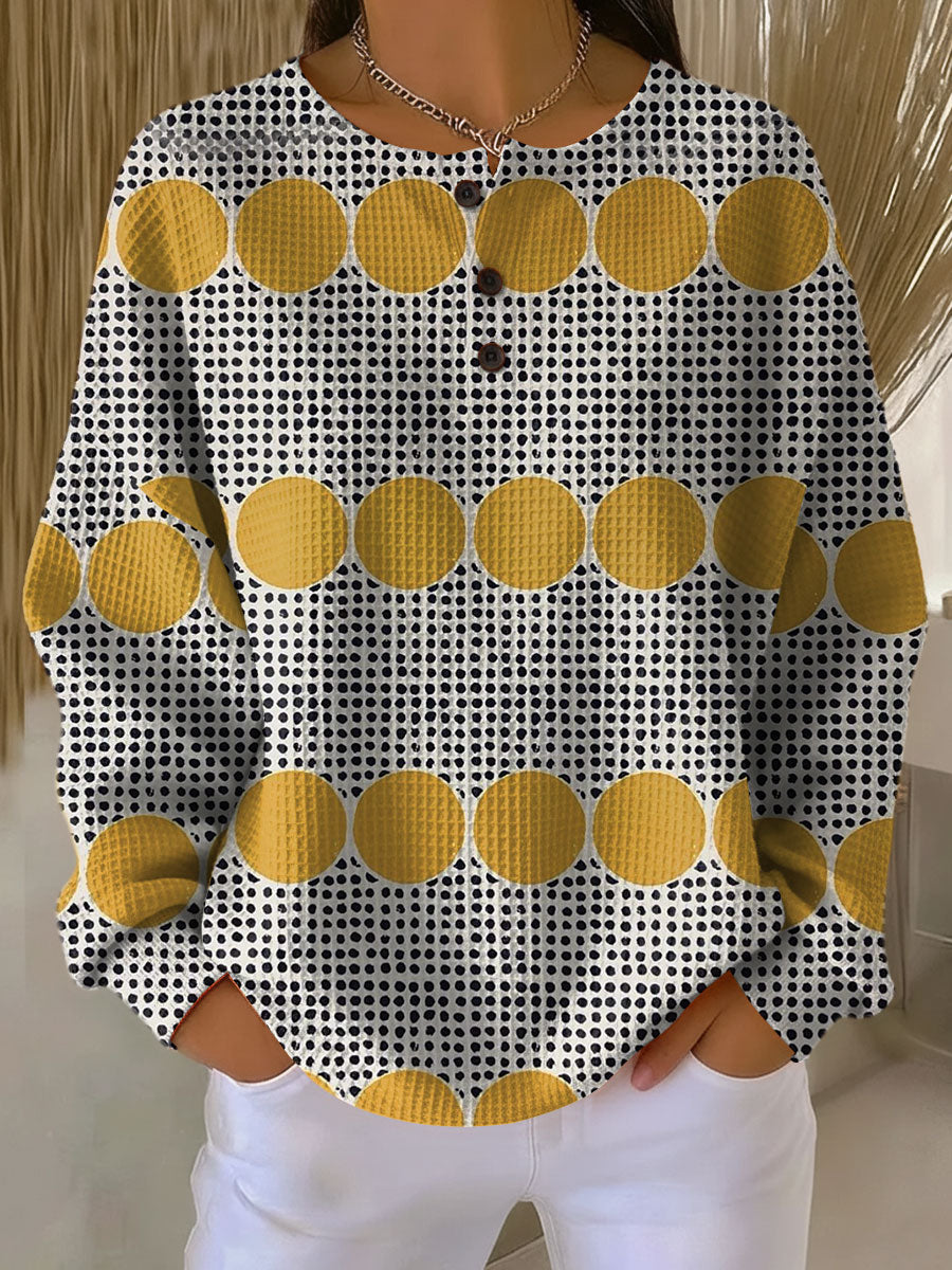 Thyra | Vintage Sweater with Geometric Pattern